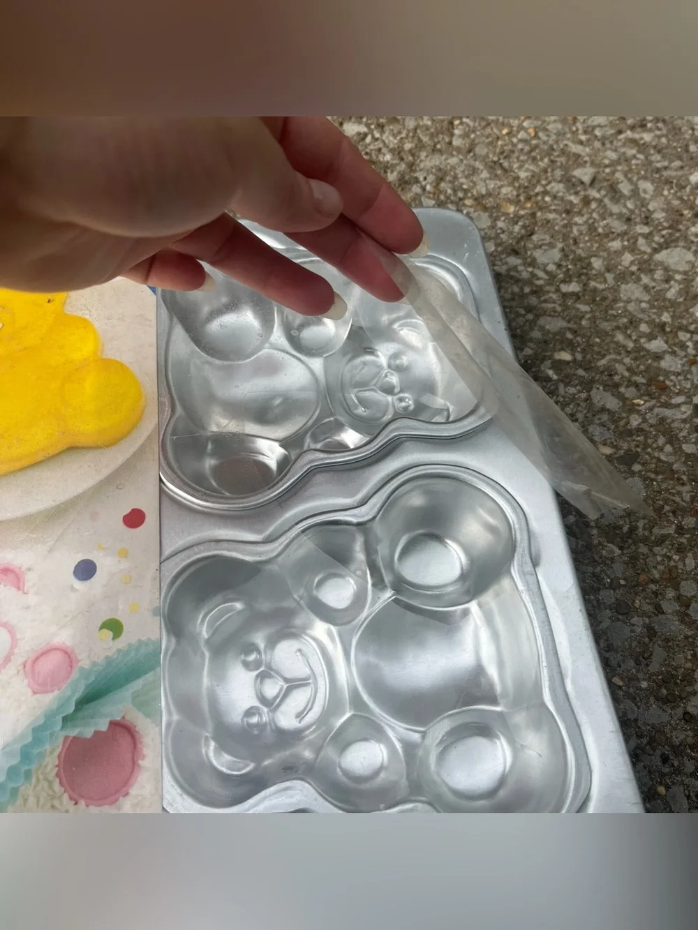 Vintage Wilton Mini Bears Cake Pan 1991 Aluminum 6-Mold w/ Insert